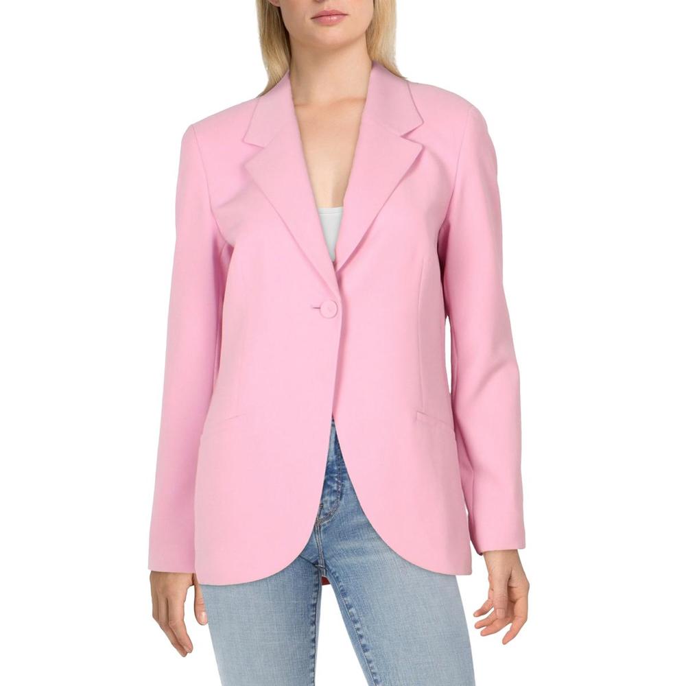 Lafayette 148 New York Womens Pink Woven Notch Collar Blazer Jacket NWT